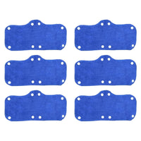 6 Pieces Snap-Fastened Hard Hats Liner Blue Helmet Sweatband Washable Reusable Headgear