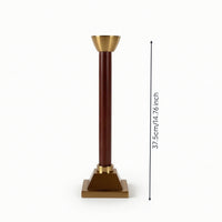 Candle Holder with Geometric Base Versatile Decorative Candle Holder