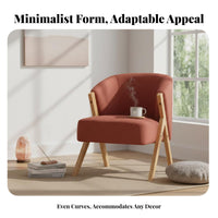 Upholstered Single Sofa Nordic Aesthetic Lounge Chair Minimalist Design Comfortable for Homeowners, Hotel, Living Room