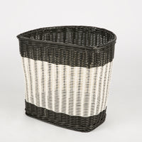 Yiteng Woven Rattan Laundry Basket Bathroom Guest Room Dirty Clothes Hamper Home Storage Semicircular Basket