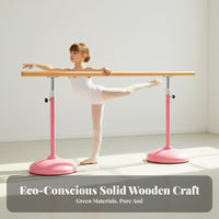 Multi-Functional Freestanding Ballet Barre Stable Base Floor Standing Workout Bar Heavy Duty Adjustable Height Dance Barre Non-Slip Feet for Children, Beginners