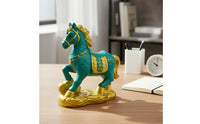 Wealth Attracting Resin Horse Coin Bank Desktop Ornament Home Decoration Vibrant Colors for Children