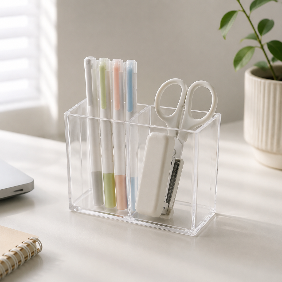 Pen Holder, Desktop Storage, Pen Pouch, Large Capacity, Transparent, Desk Organizer, Student, Remote Work, Small Items Case, Office, 9/12/18/7/6.5cm