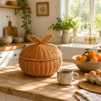 Orange-Shaped Storage Basket Decorative Home Organizer Sturdy for Living Room