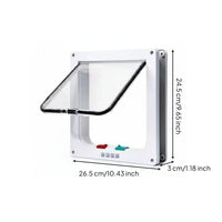 Locking Pet Flap Door Sturdy ABS Material 4-Directional Locking Feline Door
