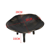 Resin Fruit Tray Irregular Fruit Tray with Legs Modern Footed Bowl for Table