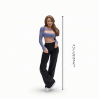 Miniature Woman Figurine Detailed Miniature Woman Figure Compact Female Figurine for Collectors
