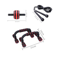 5 Pieces Non-Slip Grip Ab Roller Push up Bar Kit Sturdy Construction Ab Wheel and Push up Bar Set Portable for Beginners