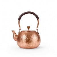 Tea Kettle with Heat-Resistant Handle Easy to Clean Copper Kettle with Lid