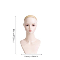 Hairpiece Display Head Braided Hair Look Female Mannequin Head Easy to Decorate Jewelry Display Bust for Salon Owners, Photo Photography