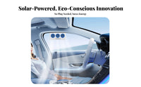 Warning Strobe Light Solar Powered Car Fan Deodorization Solar Powered Vehicle Ventilator Energy Saving for Smokers, Pet Owners, Parking