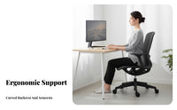 Reclining rotating Chair with Footrest Ergonomic Design Computer Seat sturdy Duty Breathable Mesh spine for Studying, Study Room