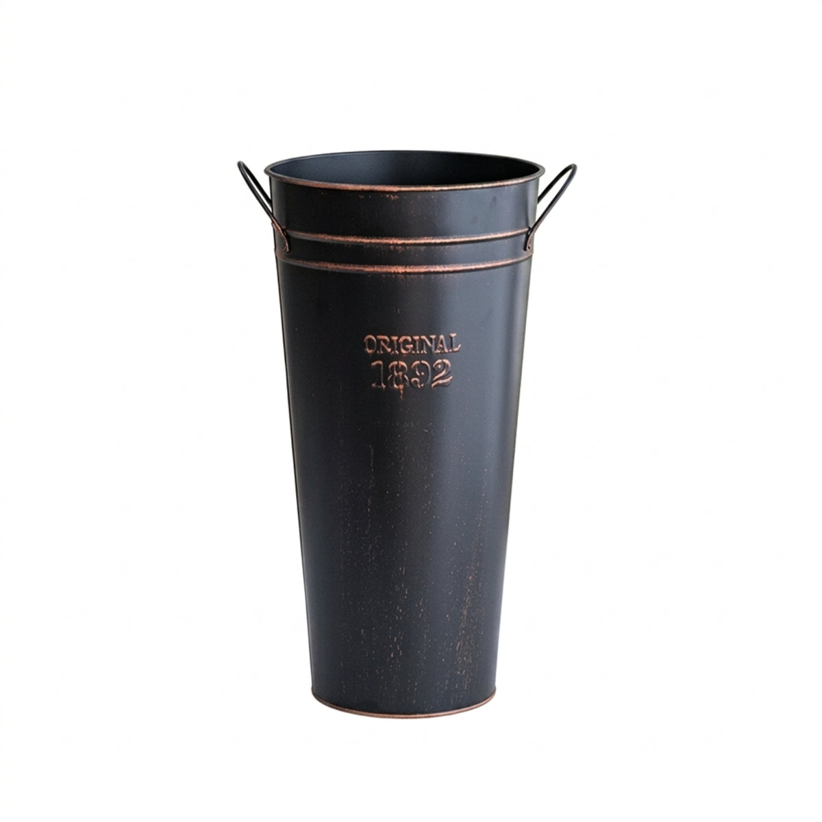 Iron Container with Handles Industrial Flower Container with Handles Shabby Chic