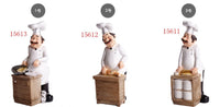 Creative Resin Chef Figurine Decorative Home Decor for Bar, Western Restaurant, Cafe, Cake Shop