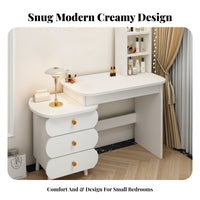 Vanity Set with Lighted Mirror Vanity Desk Dressing Table Storage Drawers Space-saving Design Suitable for Women Apartment Bedroom Walk-through Closet
