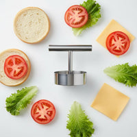 Hamburger Meat Press Easy to Clean Stainless Steel Burger Press Effort-Saving
