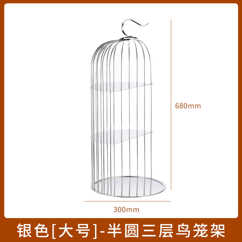 Silver / Semicircle 3-tier L