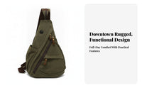 Stitched Panel Design Individual-Strap Backpack Carrying Accessory Multiple Pockets Teardrop Shoulder Bag for Men