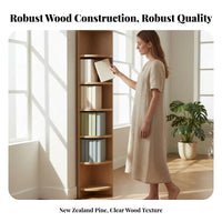 Freestanding Bookcase with Glass Doors Large Capacity for Living Room, Bedroom