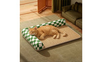Pet Cooling Mat with Raised Edge Feline Cooling Bed Low-Rise