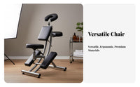 1 Piece Permanent Makeup Chair Foldable Portable Massage Chair Lightweight Professional Furniture Dense Foam Padding Ergonomic Structure Suitable for Estheticians Beauty Salon Medical Facility Studio