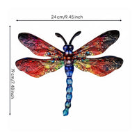 Dragonfly Wall Artwork Simple to Hang Metal Dragonfly Decor Colorful Design for Garden