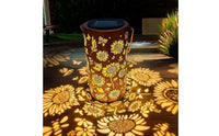 Solar Hanging Lantern Hollow Pattern Solar Lantern Waterproof for Camping, Yard