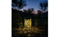Floral Lantern Vintage Design Hanging Solar Lantern LED for Garden, Yard