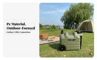 Screw-on Cap Outdoor Gear Rolling Water Container Wheeled Camping Water Container with Wheels Carry Handle for Travel