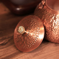Copper Kettle for Boiling Water, Handmade Pure Purple Copper Teapot for Tea Ceremony, Gift Box Set