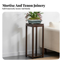 Multi-Tier Flower Rack Mortise and Tenon Joinery Multi-Tier Wooden Stand Self-Supportingstanding No Assembly Required