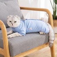 Cat Recovery Suit with Fasteners, Post-Operative Clothing for After Surgery