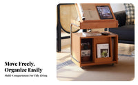 Rolling Sofa Trolley on Wheels Multi-Tier Rolling Cart Space-Saving Multifunctional for Homeowners, Small Areas, Bedroom