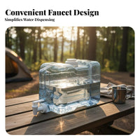 Portable Water Container with Spigot Built-in Handle Portable Water Jug with Spigot Wide Mouth Opening for Campers
