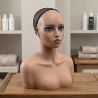 Hairpiece Mannequin Bust PVC Hairpiece Display Bust for Salon
