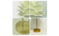 Decorative Lamp with Flower Shade Romantic Petal Table Lamp Corded Cozy for Bedroom, Dorm Room