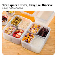 4-Compartment Food container Transparent Design Multi-Compartment Serving Box
