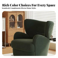 Upholstered Rotate Armchair Retro Design Upholstered Rotate Chair Space-Saving Size High-Density Foam for Readers, Bedroom