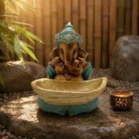 Ganesha Statue Wealth and Prosperity Elephant God Sculpture Good Luck for Garden