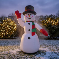 Inflatable Snowman with Top Hat Giant Christmas Inflatable Snowman Yard Decoration Freestanding Outdoor for Garden, Storefront
