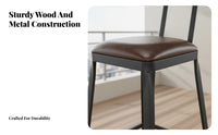 Rustic Bar Stool with Supportrest Firm Wood Seat Rustic Lowsupportrest Stool Simple Design Modern Look for Cafe, Restaurant