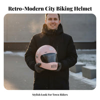 Retro 3C Certified Full-Coverage Helmet Thickened Liner for Men, Winter