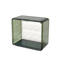 Figure Display Case Dustproof Acrylic Display Case Acrylic Storage Box Clear Showcase Layered for Collectors, Desk, Shelf