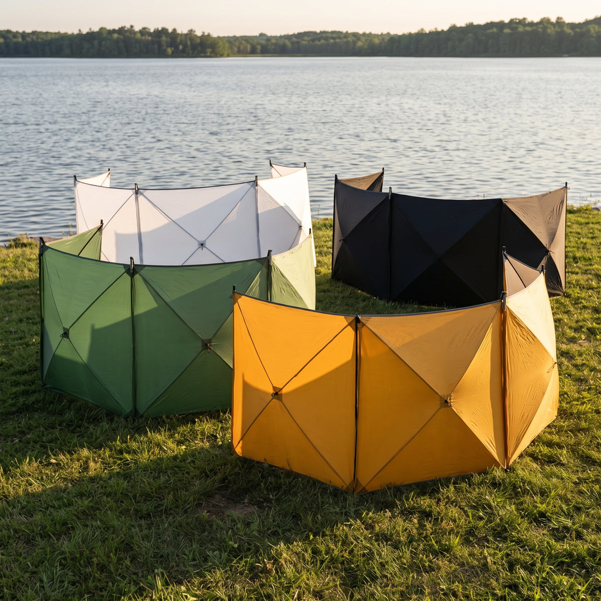 Outdoor Camping Windbreak Screen Portable Folding Wind Shield for BBQ Fishing Picnic