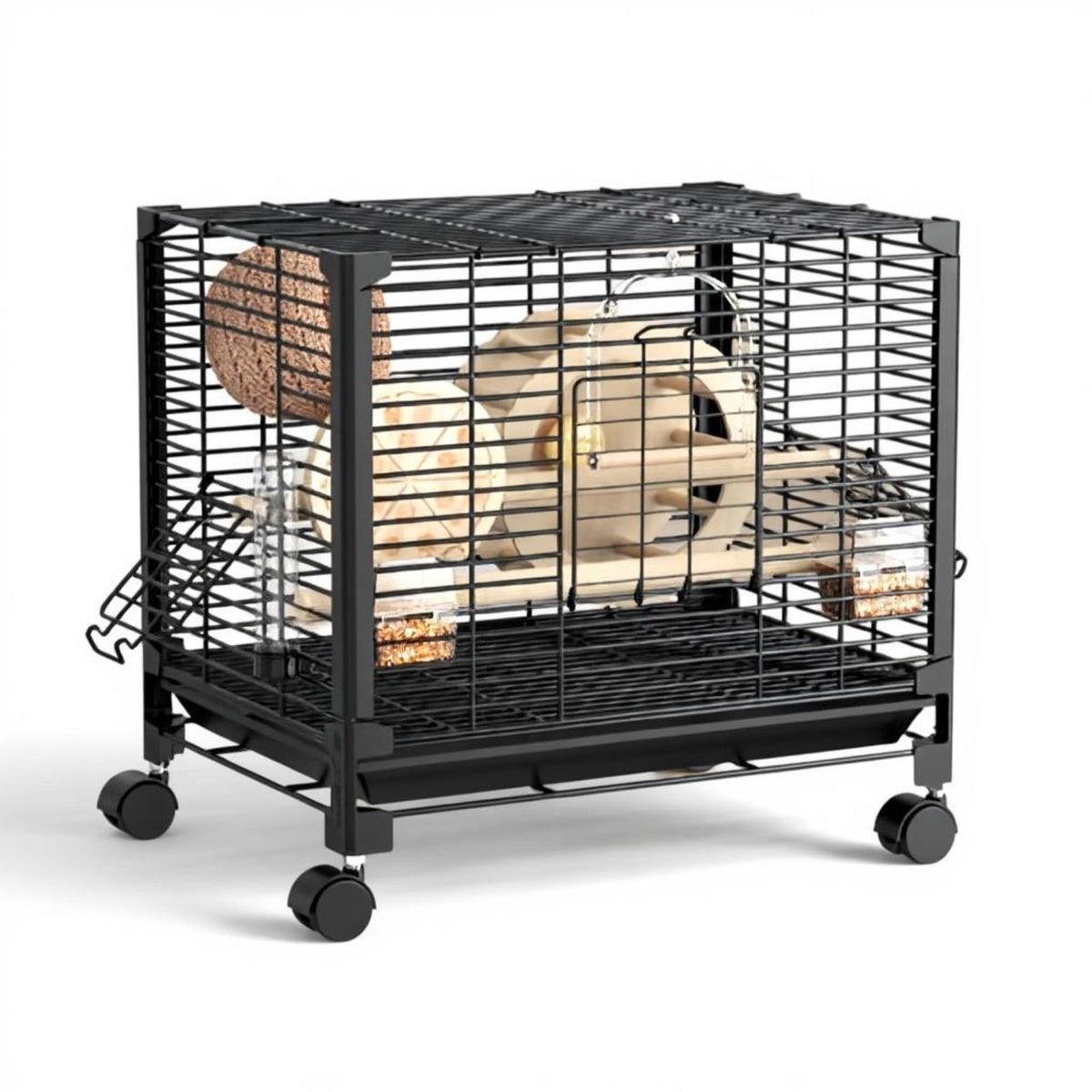 Parrot Cage with Wheels and Drawer Base, Multi-Door