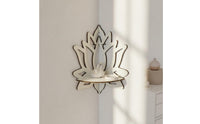 Lotus Flower Corner Shelf Space Saving Butterfly Corner Shelf for Living Room