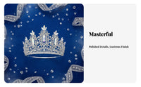 Baroque Queen Crown Sparkling Crystal Bead S Baroque Princess Crown Full Circle Bridal Tiara Regal Design Bridal Headpiece