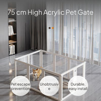 Acrylic Pet Playpen, Tall Modular Dog Fence Panels