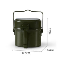 Multi-Functional German Design Mess Kit High Temperature Resistant Heatable Aluminum Lunch Box Portable Outdoor Gear Nesting Design for Backpacking