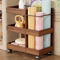 Yoga Mat Storage Rack with Wheels for Fitness Equipment